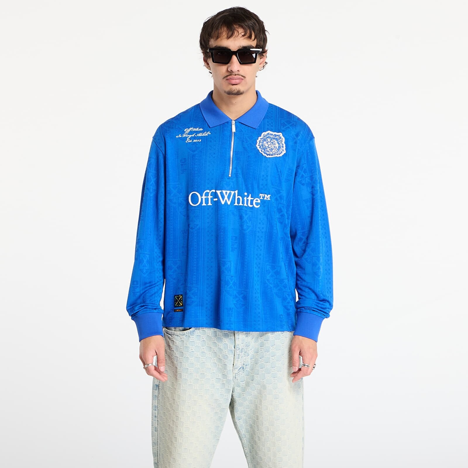 T-shirt Off-White Lion Nation Soccer L/S Polo Navy Blue L