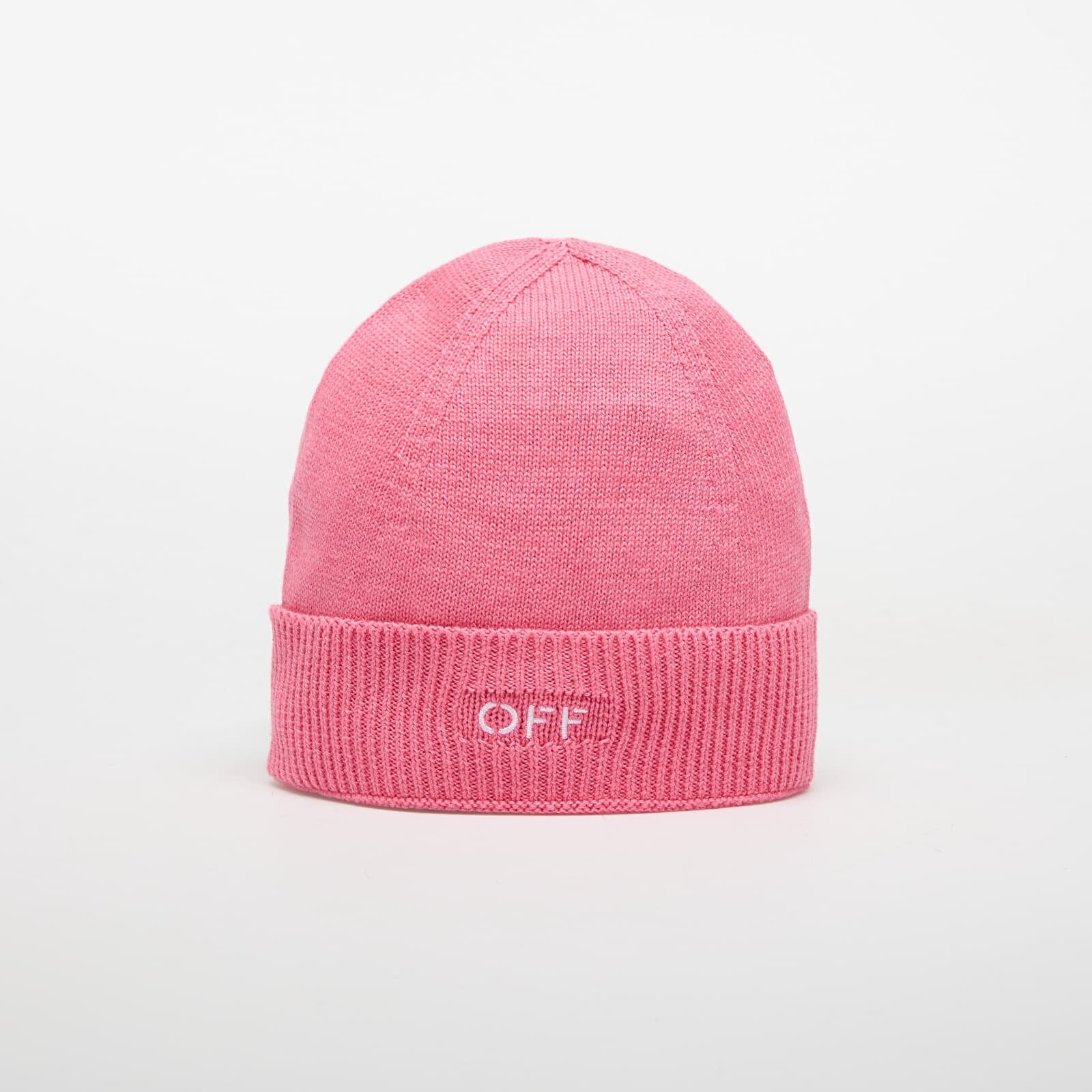 OFF-WHITE KIDS Off Stamp Clear Beanie Fuchsia/ White II