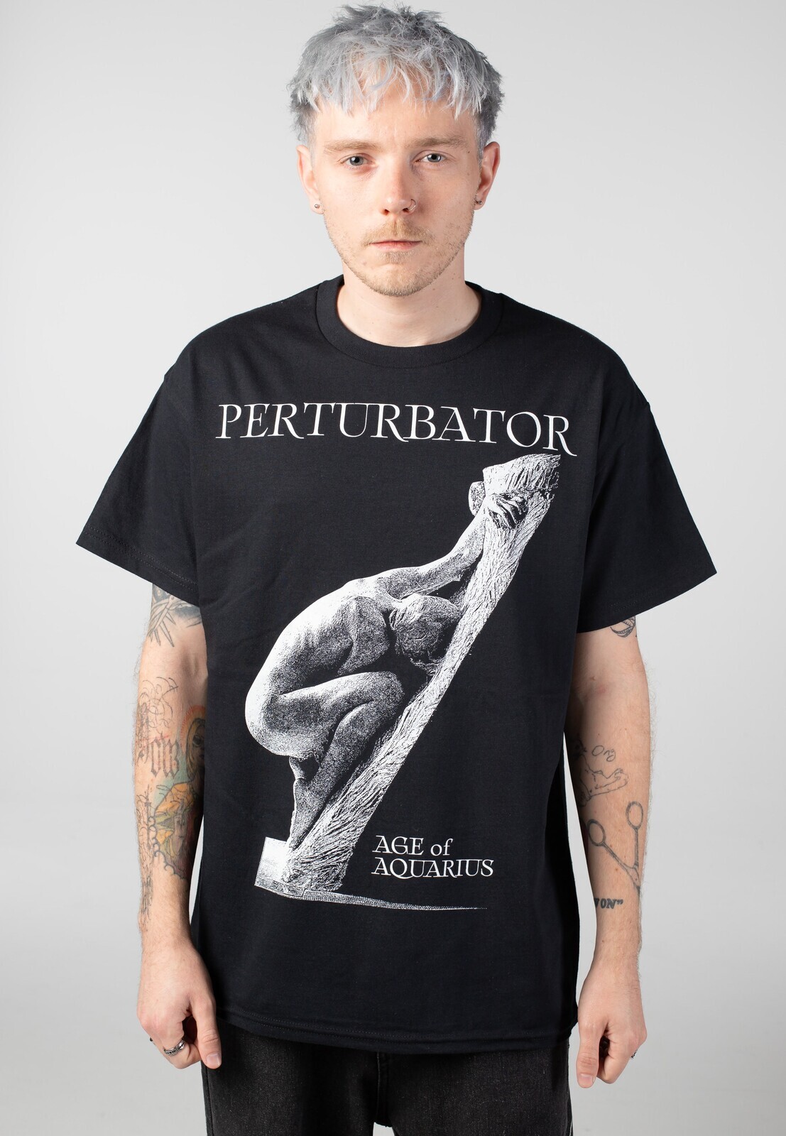 Perturbator - Statue - T-Shirt - black - L - 100% Cotton,Jersey