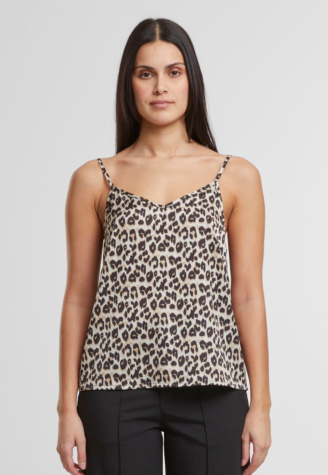 Urban Classics - Ladies Leo Slip Leo - Top - brown - L - Jersey