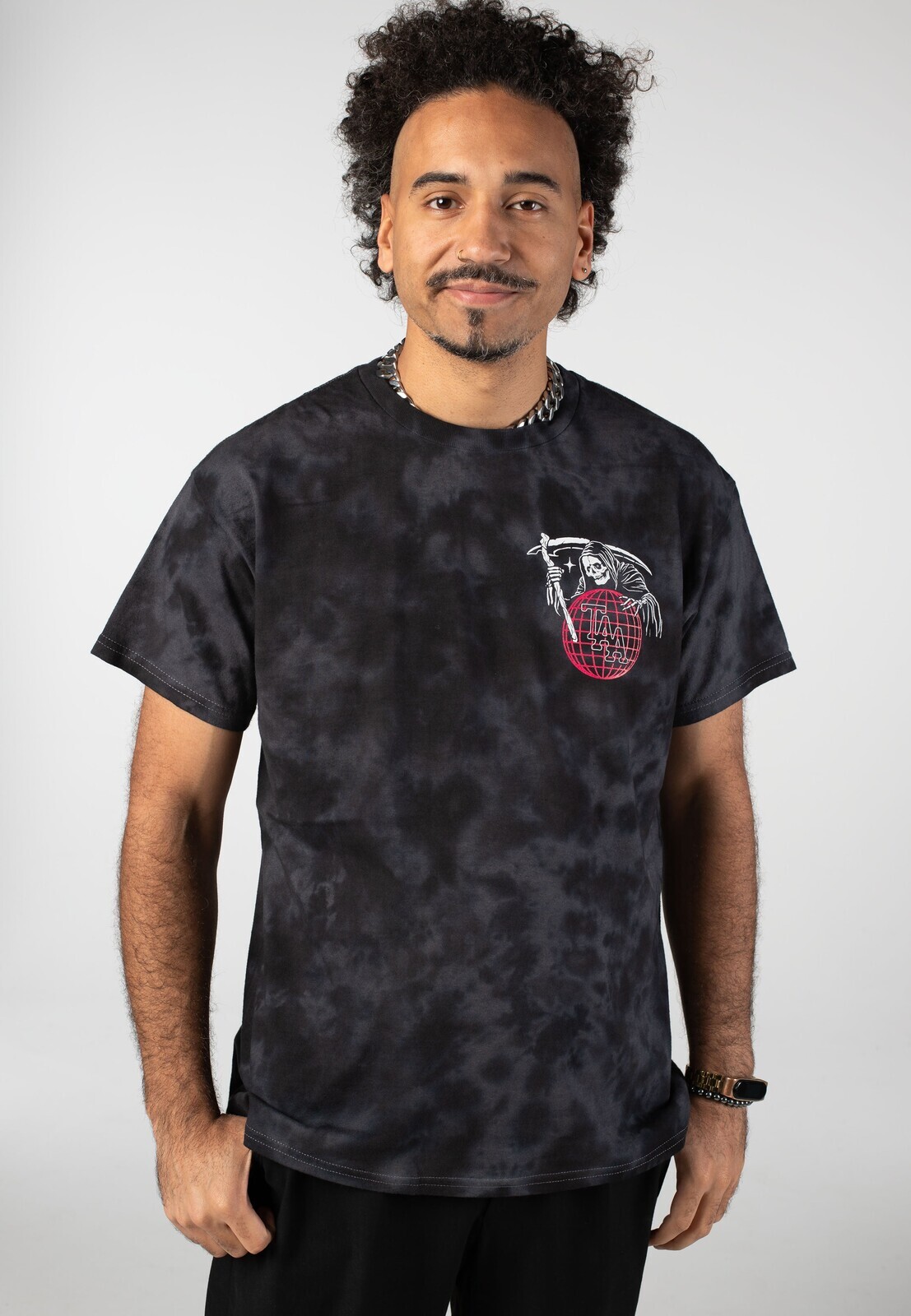 The Amity Affliction - Reaper World Black/Grey Tie Dye - T-Shirt - black - L - 100% Cotton,Jersey