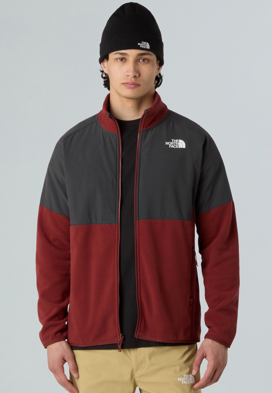 The North Face - Glacier Heavyweight Sumac/Asphalt Grey - Jacket - burgundy - L - Fleece