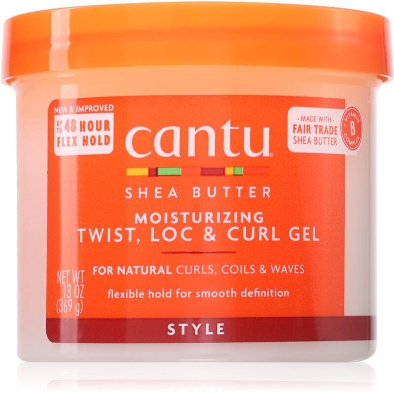 CANTU Shea Butter Moisturizing Twist, Loc & Curl Gel styling cream for definition and shape 370 g