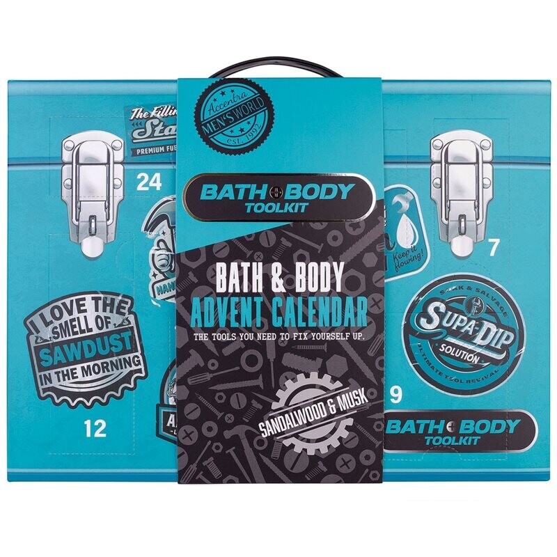 Accentra BATH and BODY TOOLKIT advent calendar for men