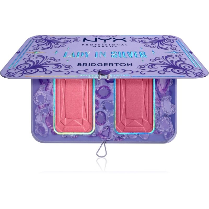 NYX Professional Makeup Bridgerton Royal Blush blusher palette shade 02 Lady In Silver 2x5 g