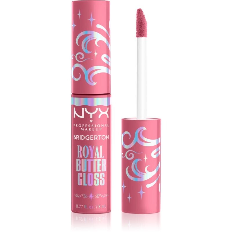 NYX Professional Makeup Bridgerton Royal Butter Gloss lip gloss shade 01 Angel Food Cake 8 ml