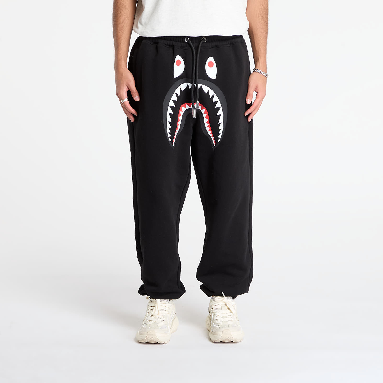 Pants A BATHING APE Shark Relaxed Fit Sweat Pants Black L