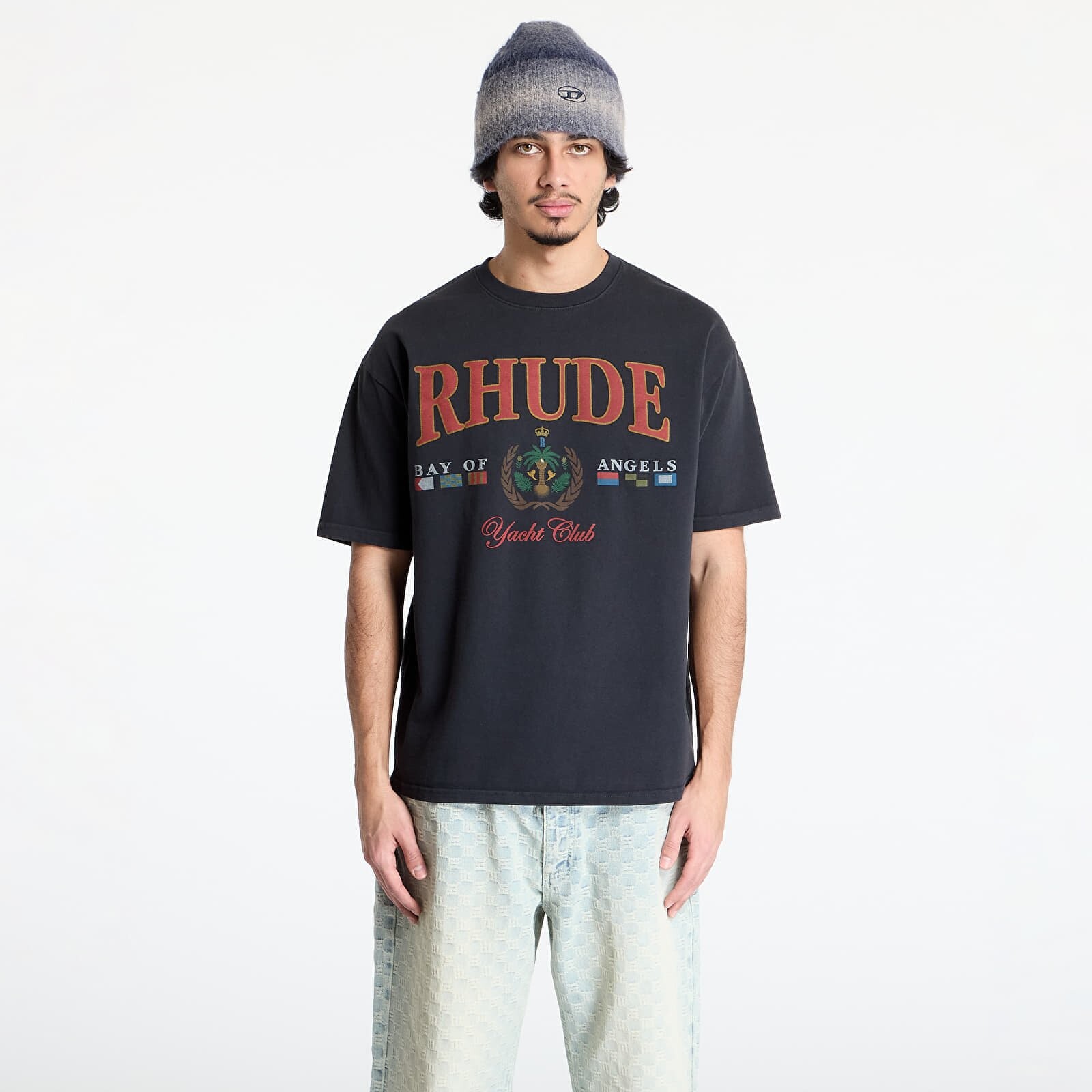 T-shirt Rhude Bay Of Angels Yacht Tee Vintage Black XXL