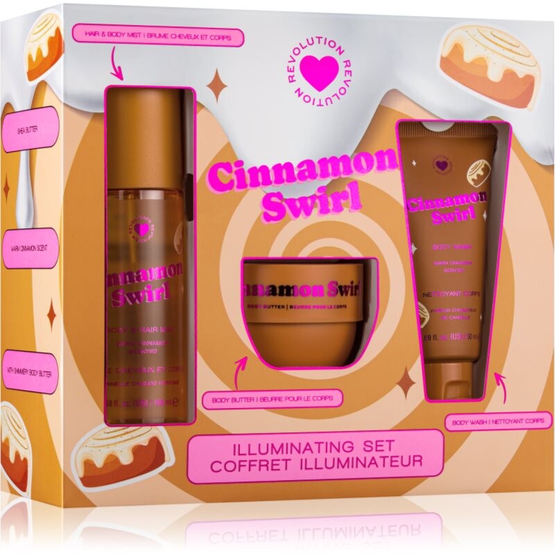 I Heart Revolution Xmas 2025 Cinamon Swirl Christmas gift set for the body for women