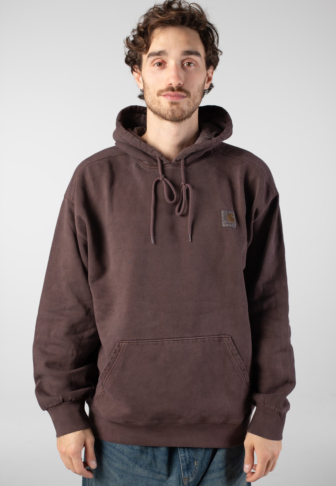Carhartt WIP - Hooded Vista Garment Dyed Palisander - Hoodie - brown - L - 100% Cotton,Sweat
