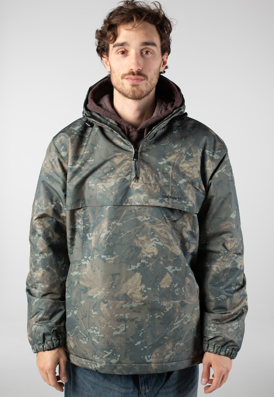 Carhartt WIP - Windbreaker Camo Combi/Green/Black - Jacket - camouflage - L - 100% Polyester