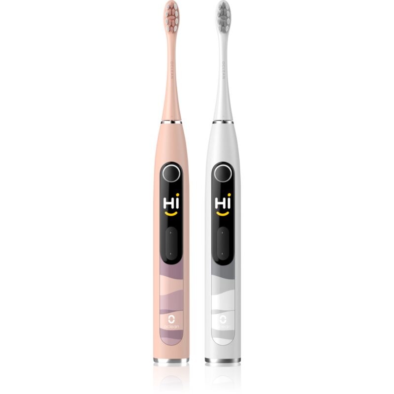 Oclean X10 Set sonic electric toothbrush duo-pack Pink & Silver