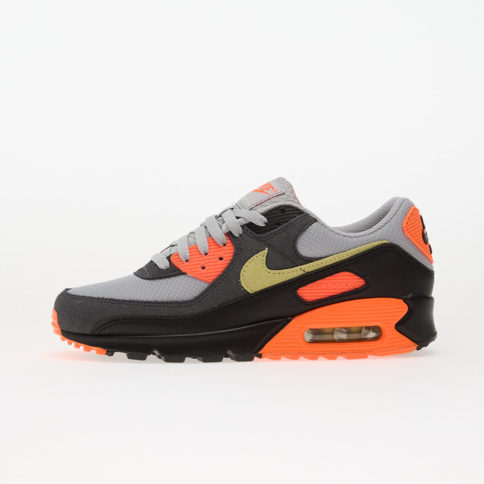 Sneakers Nike Air Max 90 Lt Smoke Grey/ Limelight-Hyper Crimson UK 8.5