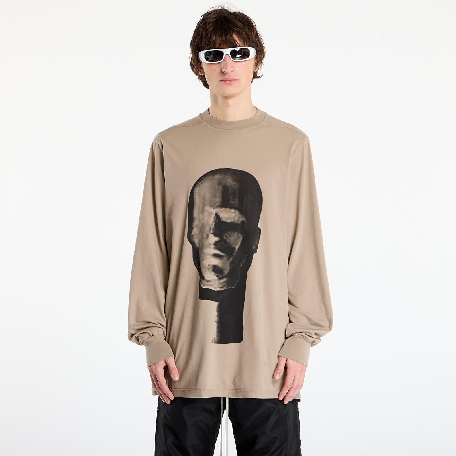 T-shirt Rick Owens DRKSHDW Jumbo Ls Tee Dirty Pearl/ Black S