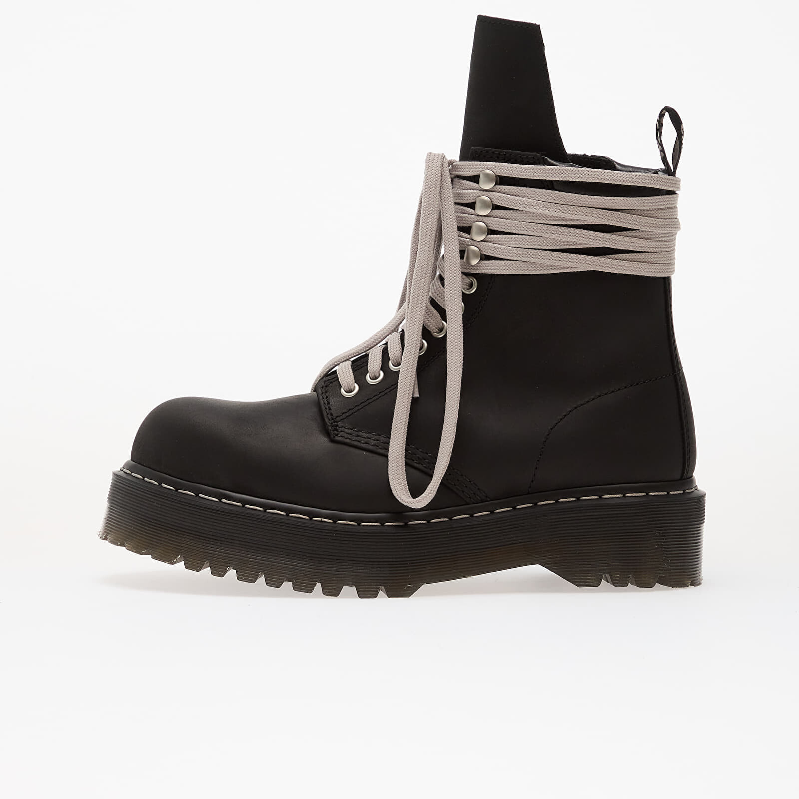 Sneakers Rick Owens Leather Boots - Quad Sole Steel Toe Boot Black UK 12