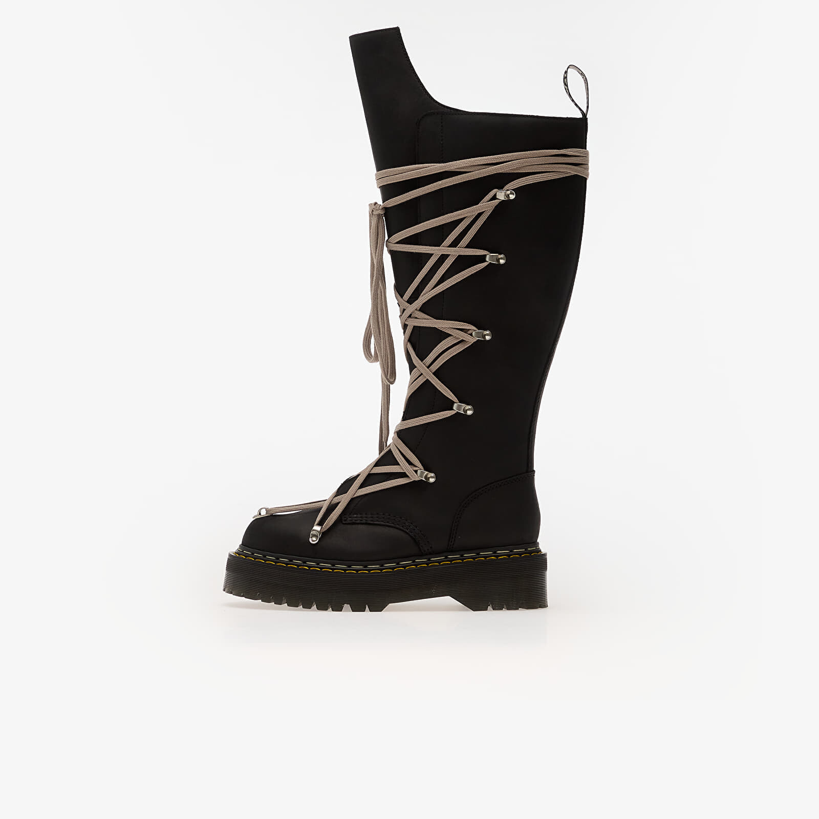 Sneakers Rick Owens x Dr. Martens Leather Boots - 1B60 Quad Sole Pentalace Boot Black UK 6