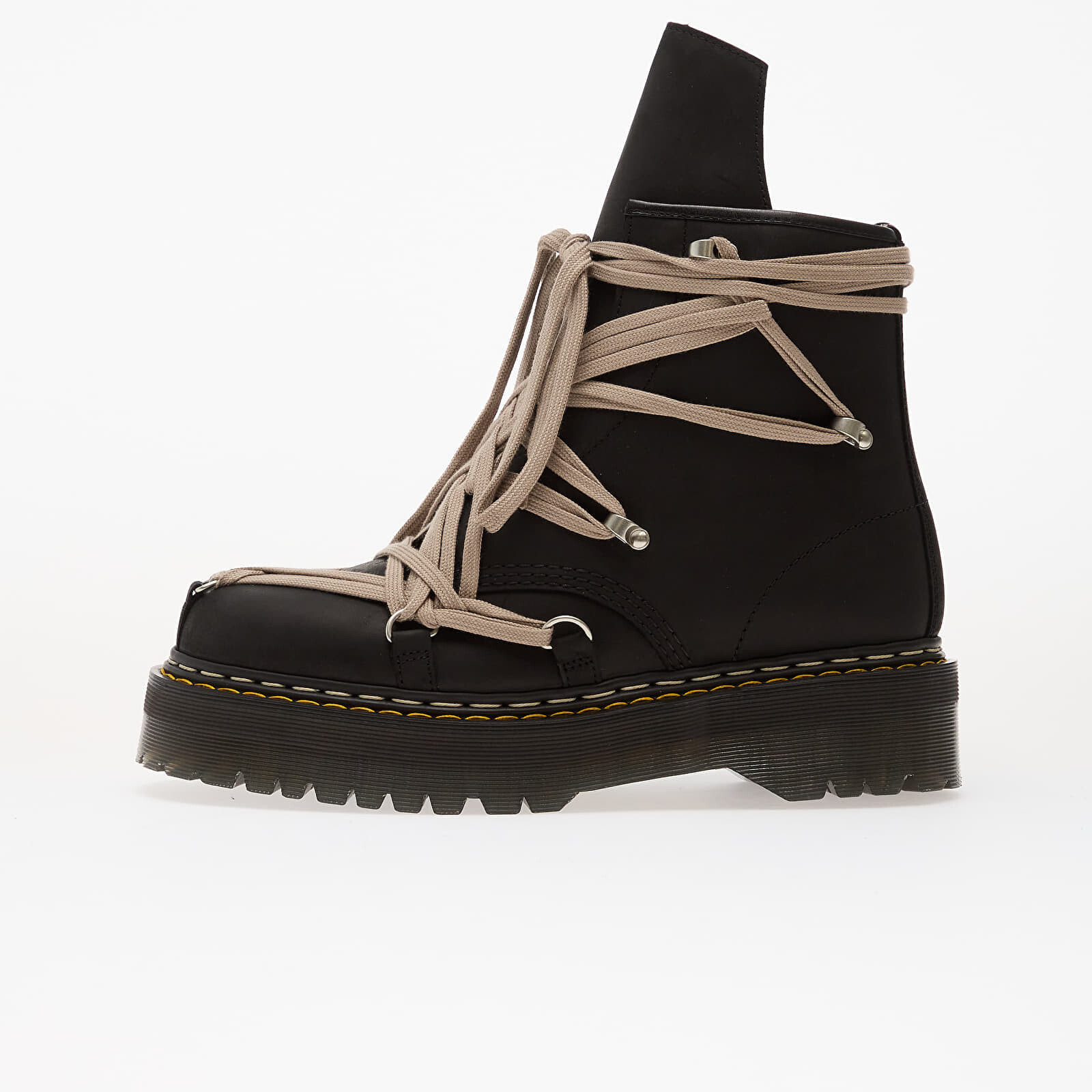 Sneakers Rick Owens x Dr. Martens Leather Boots - 1460 Quad Sole Megalace® Boot Black UK 13
