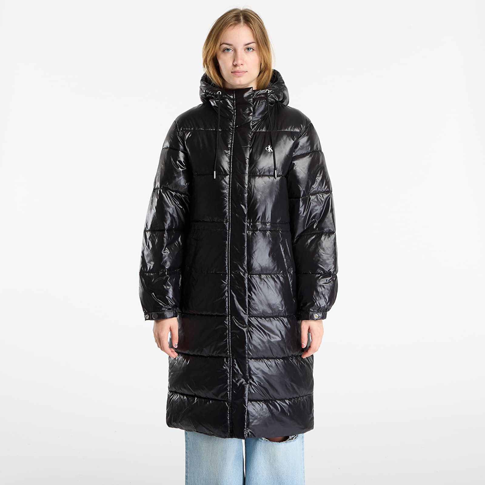 Coat Calvin Klein Jeans Shine Long Puffer Coat Black S