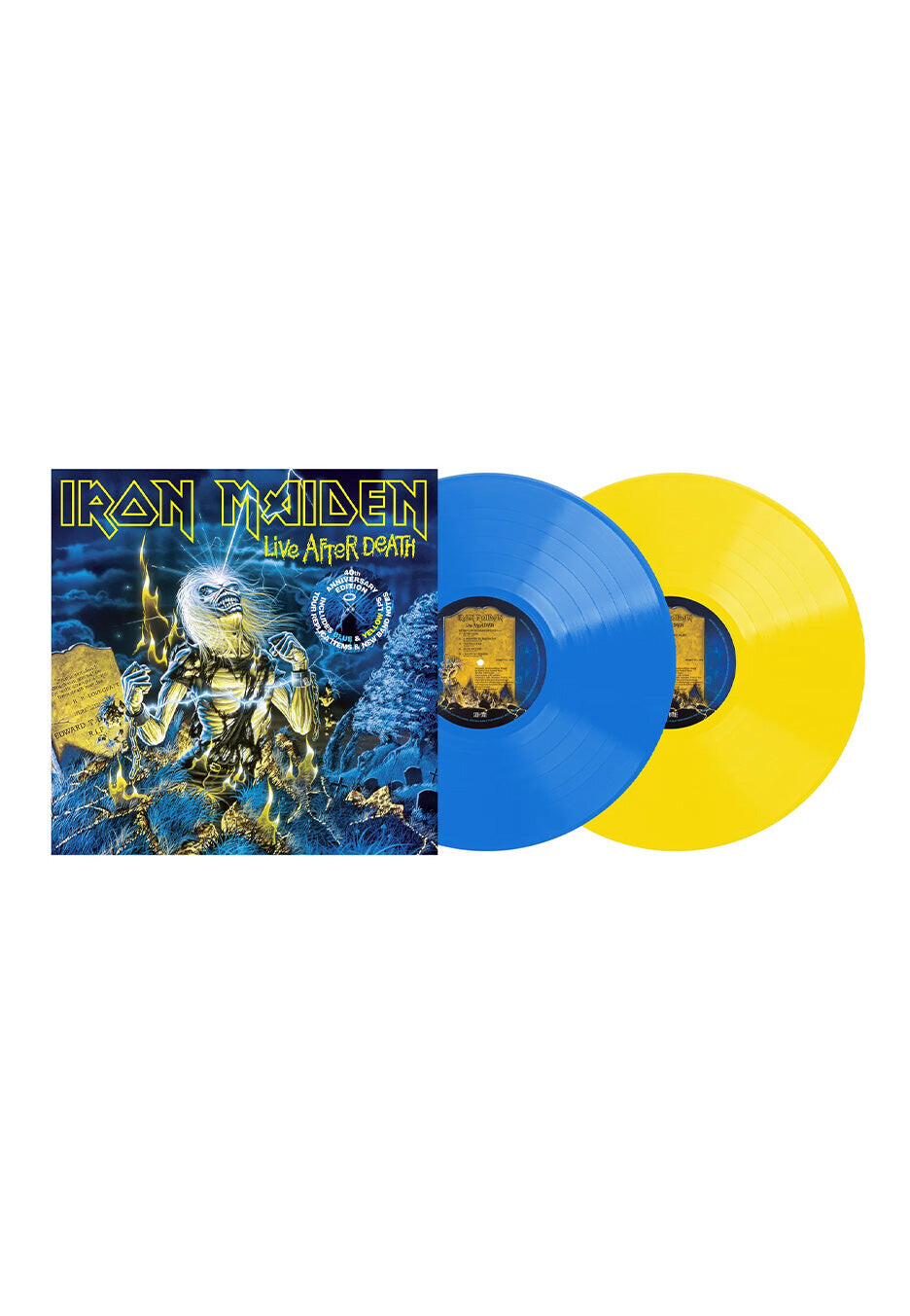 Iron Maiden - Live After Death (40th Anniversary) Ltd. Blue & Yellow - Colored 2 Vinyl