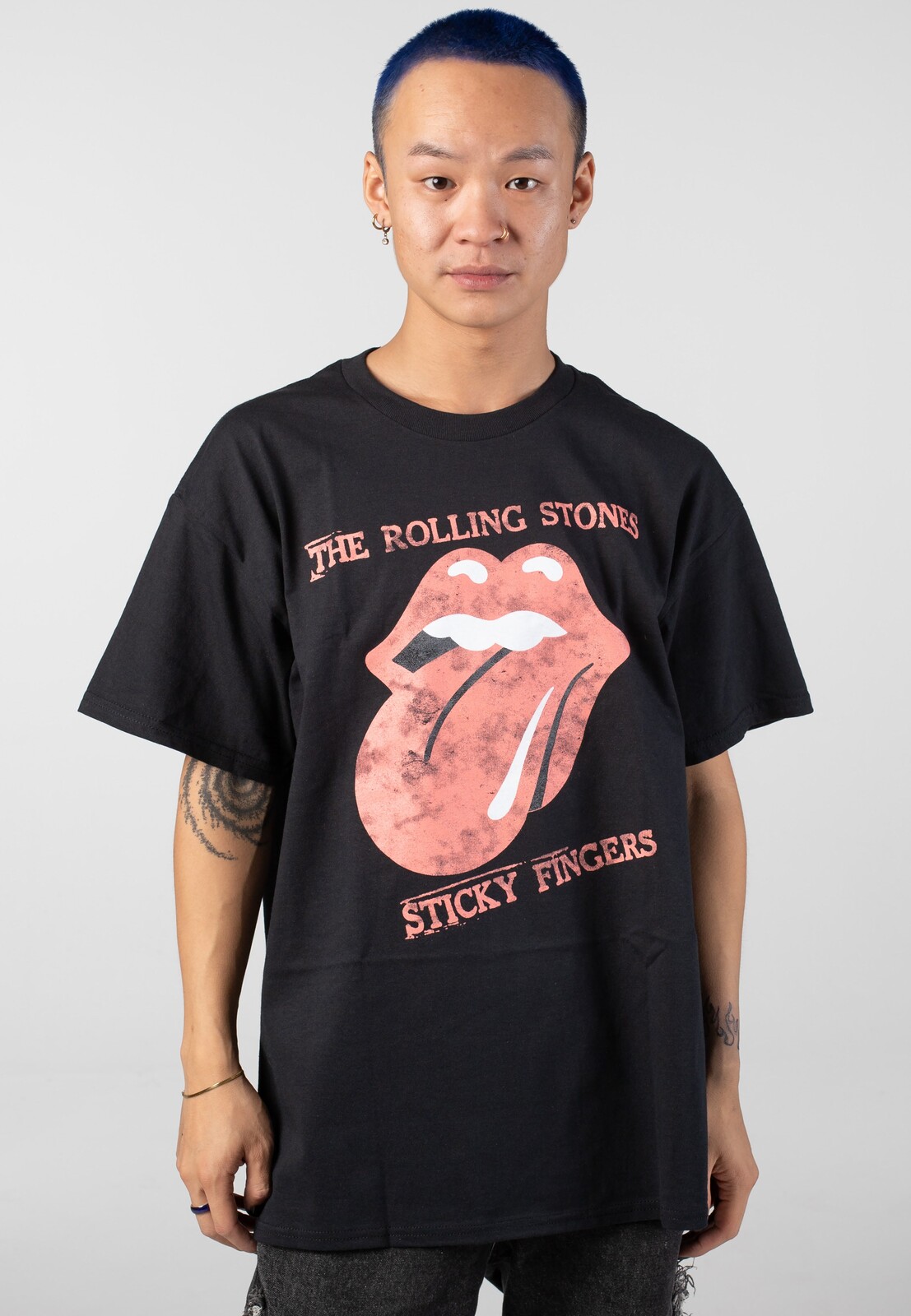The Rolling Stones - Sticky Fingers Tracklist - T-Shirt - black - L - Jersey
