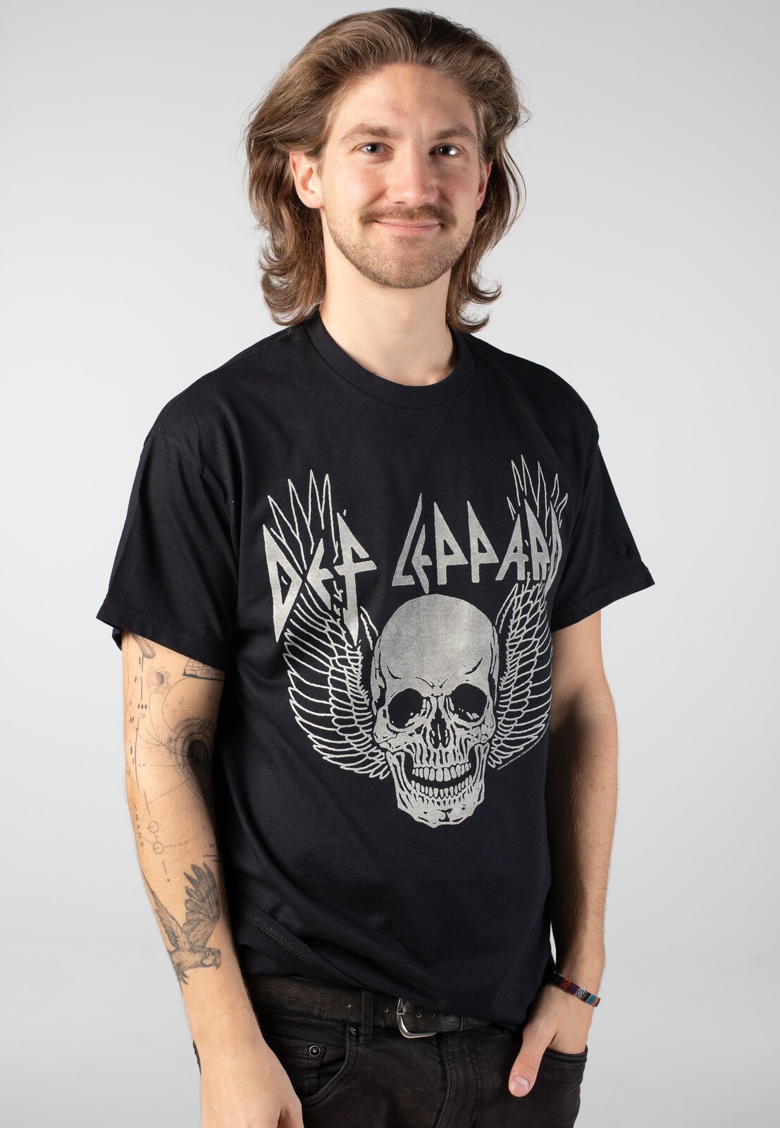 Def Leppard - Winged Skull - T-Shirt - black - L - 100% Cotton,Jersey
