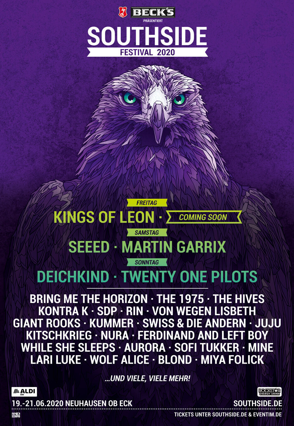 Southside Festival - 19./20./21.06.2020 Southside Grüner Wohnen - Ticket