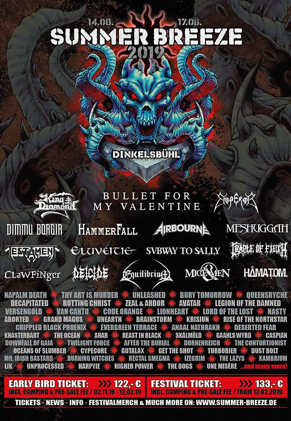 Summer Breeze Festival - 14./15./16./17.08.2019 Dinkelsbühl - Ticket