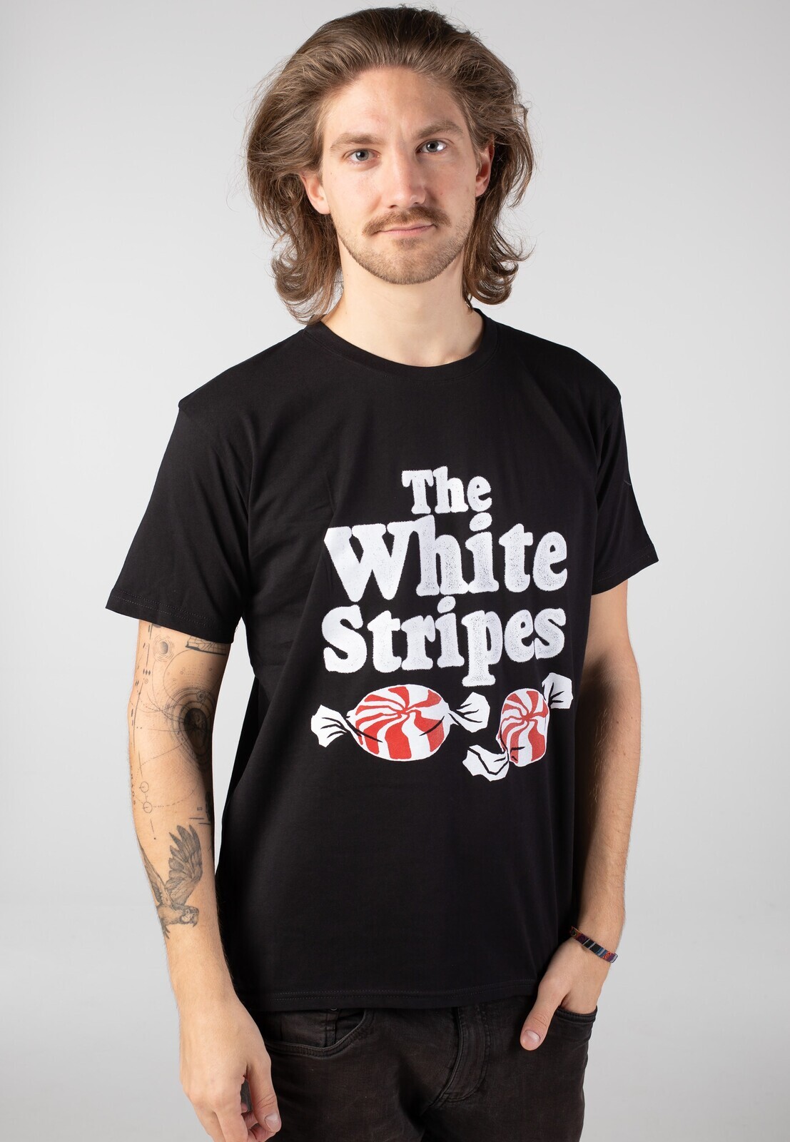 The White Stripes - Peppermints - T-Shirt - black - L - 100% Cotton,Jersey