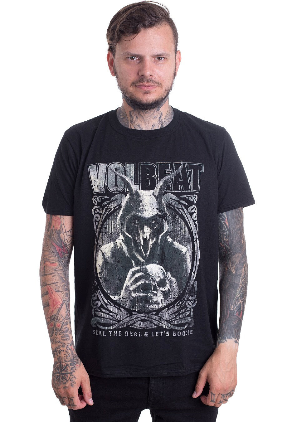 Volbeat - Goat With Skull - T-Shirt - black - L - 100% Cotton