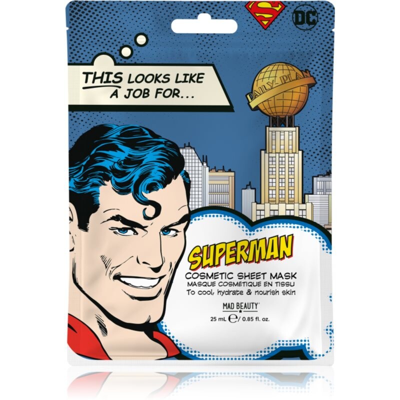 Mad Beauty DC Superman sheet mask with hyaluronic acid 25 ml