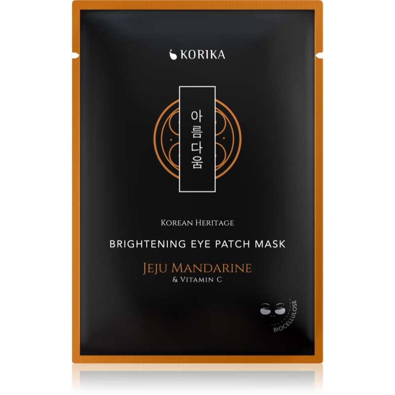 KORIKA Korean Heritage Brightening Eye Patch Mask Jeju Mandarine & Vitamin C radiance mask for the eye area 2 pc