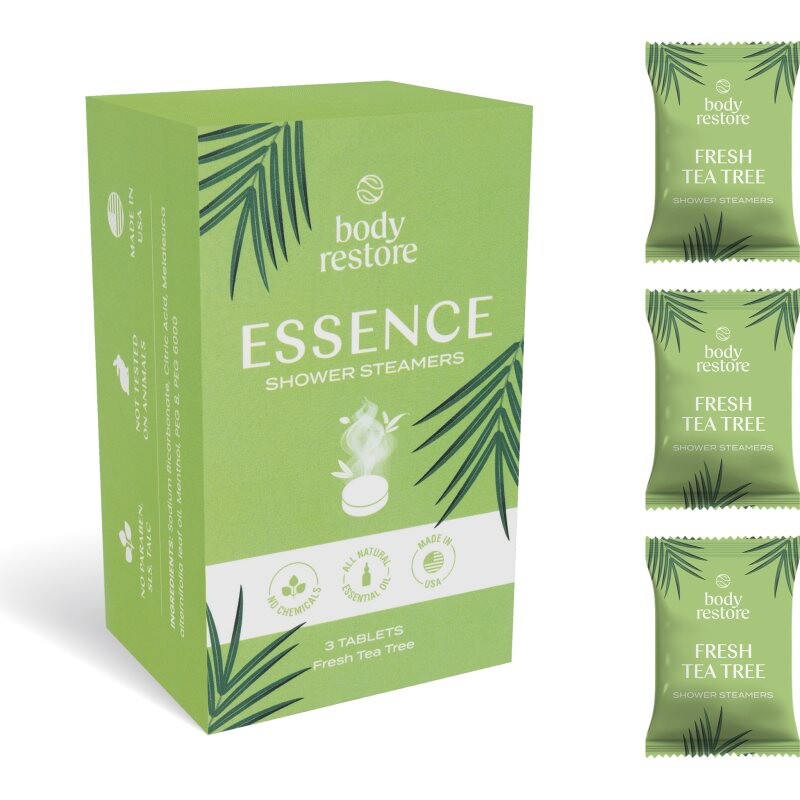 Body Restore Essence Shower Steamers shower tablets fragrance Tea Tree 3 pc