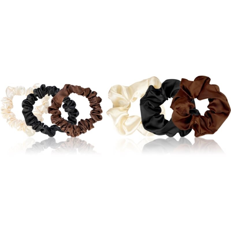 Brushworks Everyday Satin Scrunchie Set hair bands 6 pc