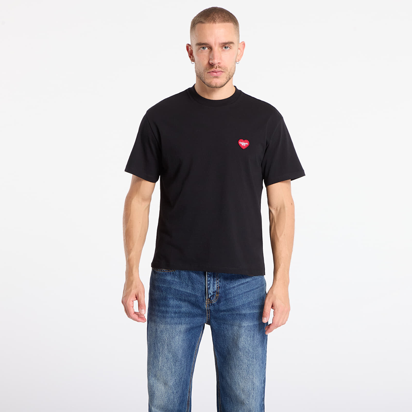 T-shirt Carhartt WIP W' S/S Heart Patch T-Shirt UNISEX Black/ Red L