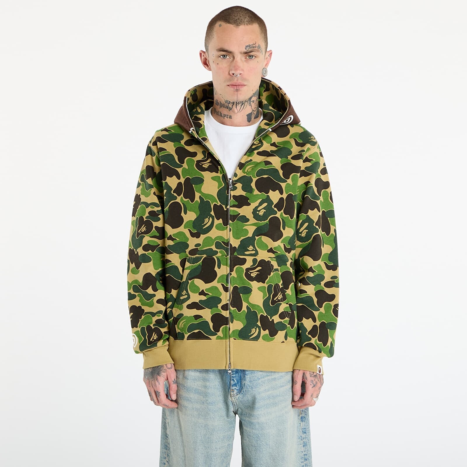 Sweatshirt A BATHING APE Abc Camo 2Nd Ape Full Zip Hoodie UNISEX Green M