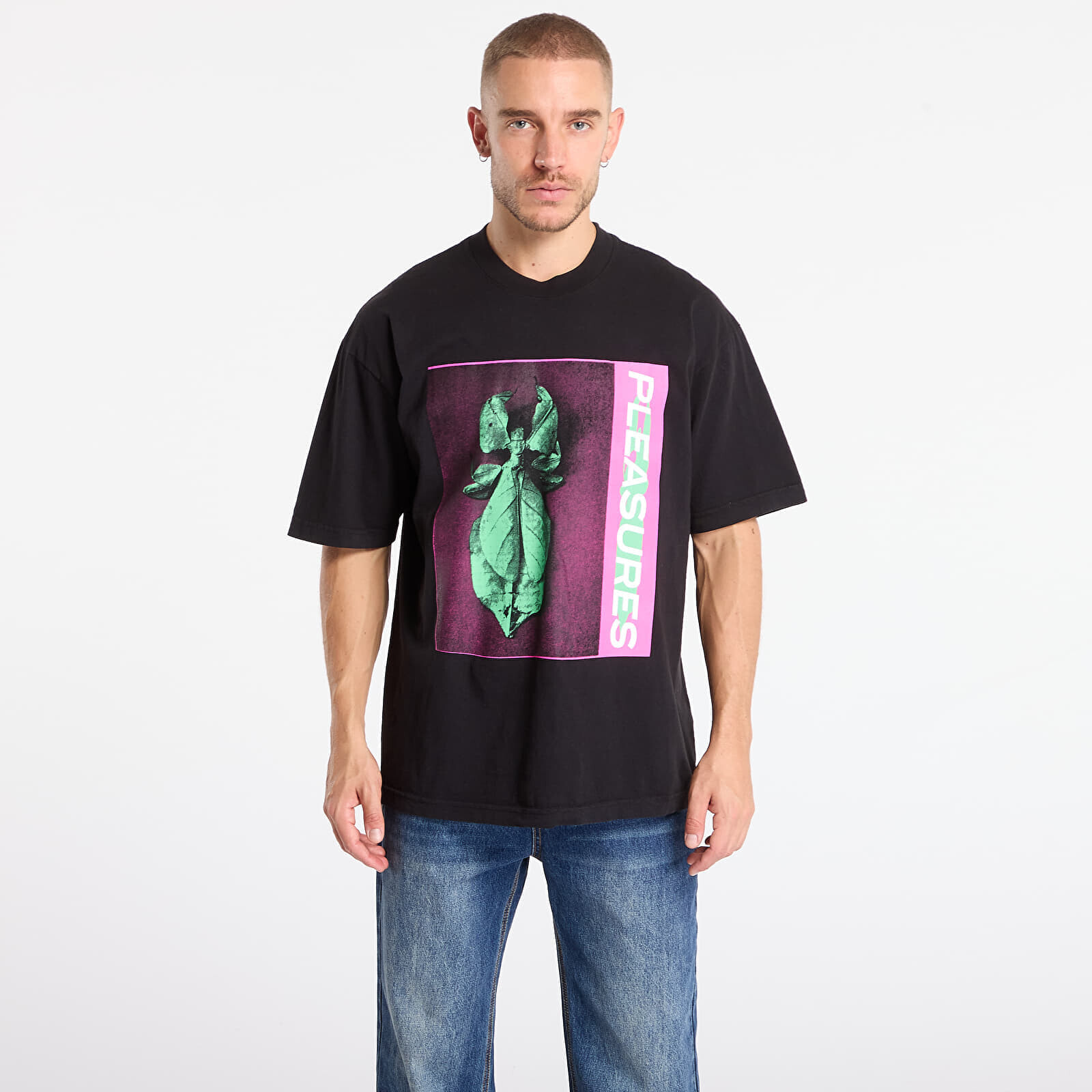 T-shirt PLEASURES Leaf T-Shirt Black M