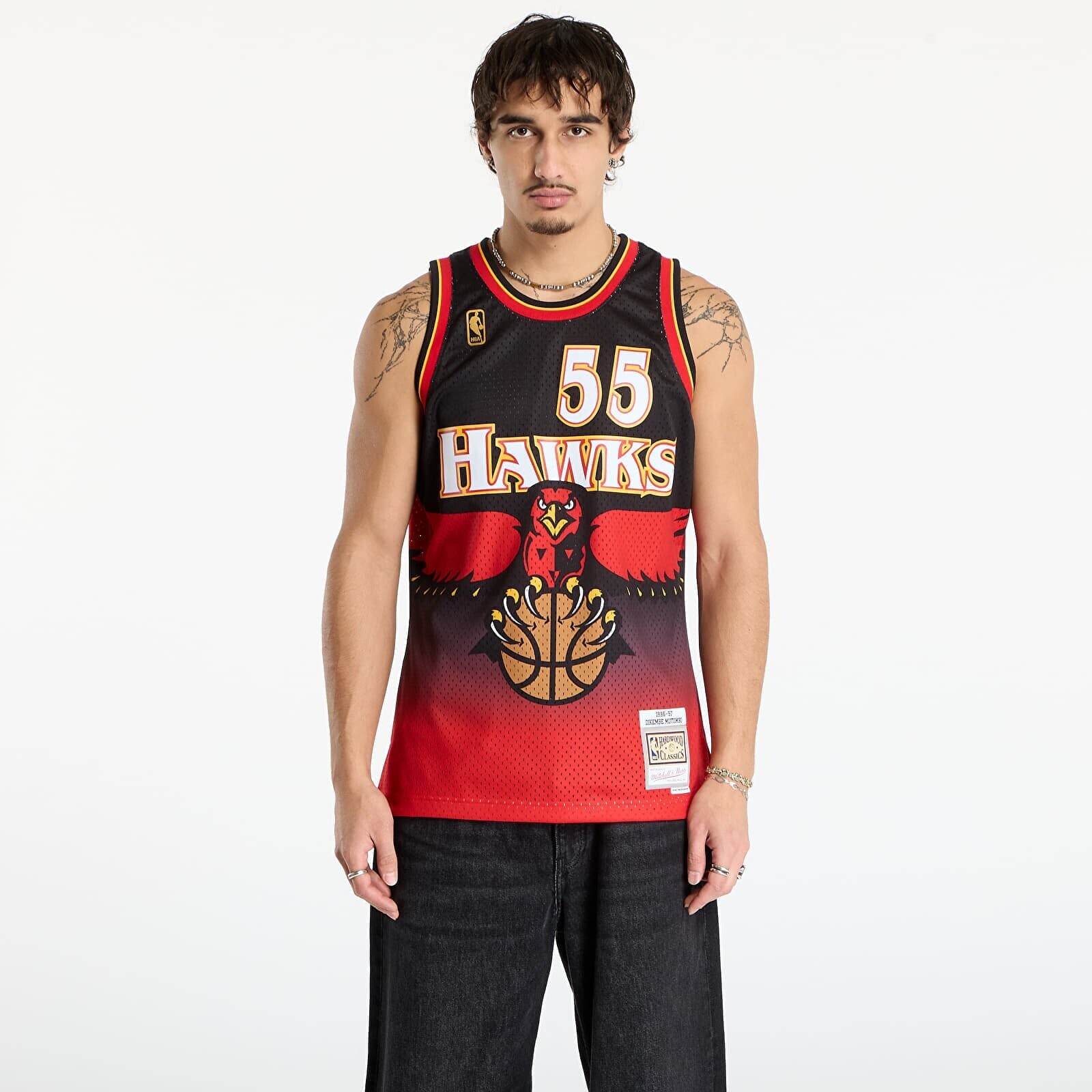 Tank top Mitchell & Ness NBA Swingman Road Jersey Hawks 1996 Dikembe Mutombo Scarlet XXL