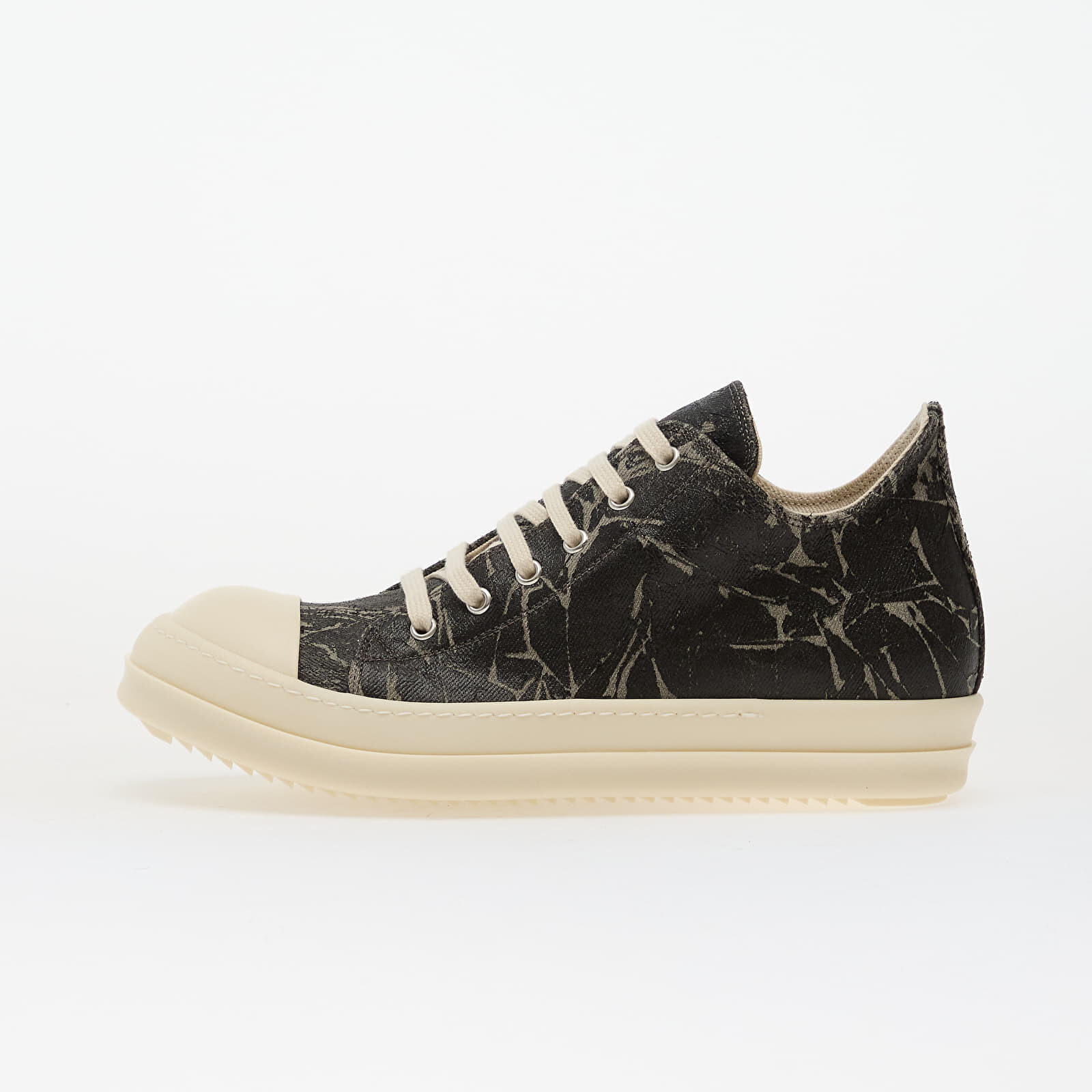 Sneakers Rick Owens Denim Shoes - Low Sneaks Black Washed Foil/ Milk/ Milk UK 43