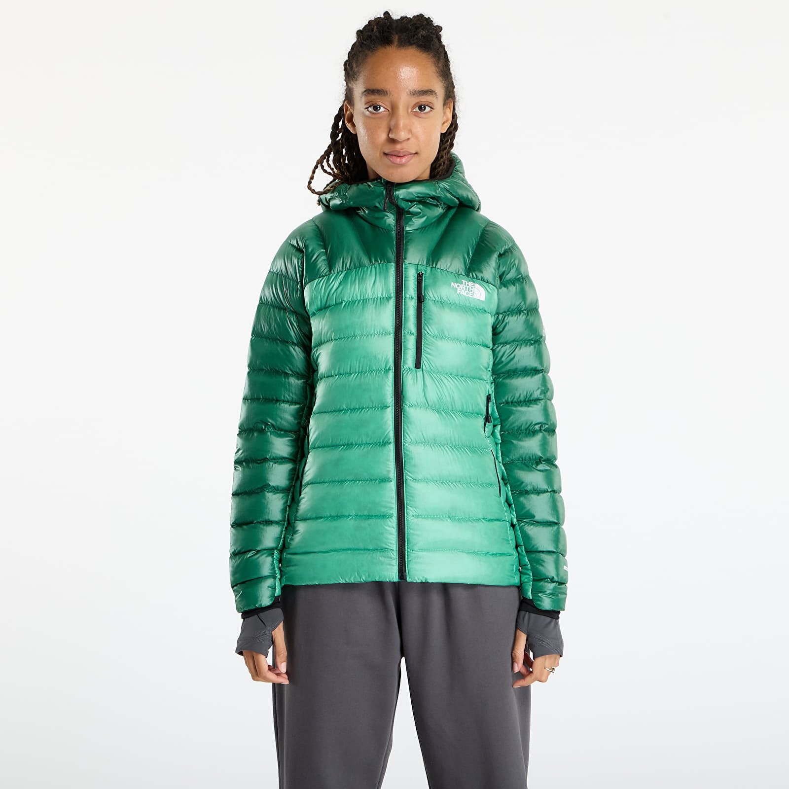 Jacket The North Face Summit Breithorn Hooded Down Jacket Nebula Green/ Evergreen L