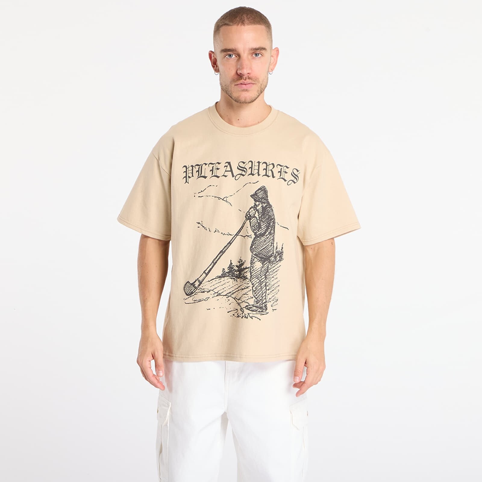 T-shirt PLEASURES Pipe T-Shirt Sand XL