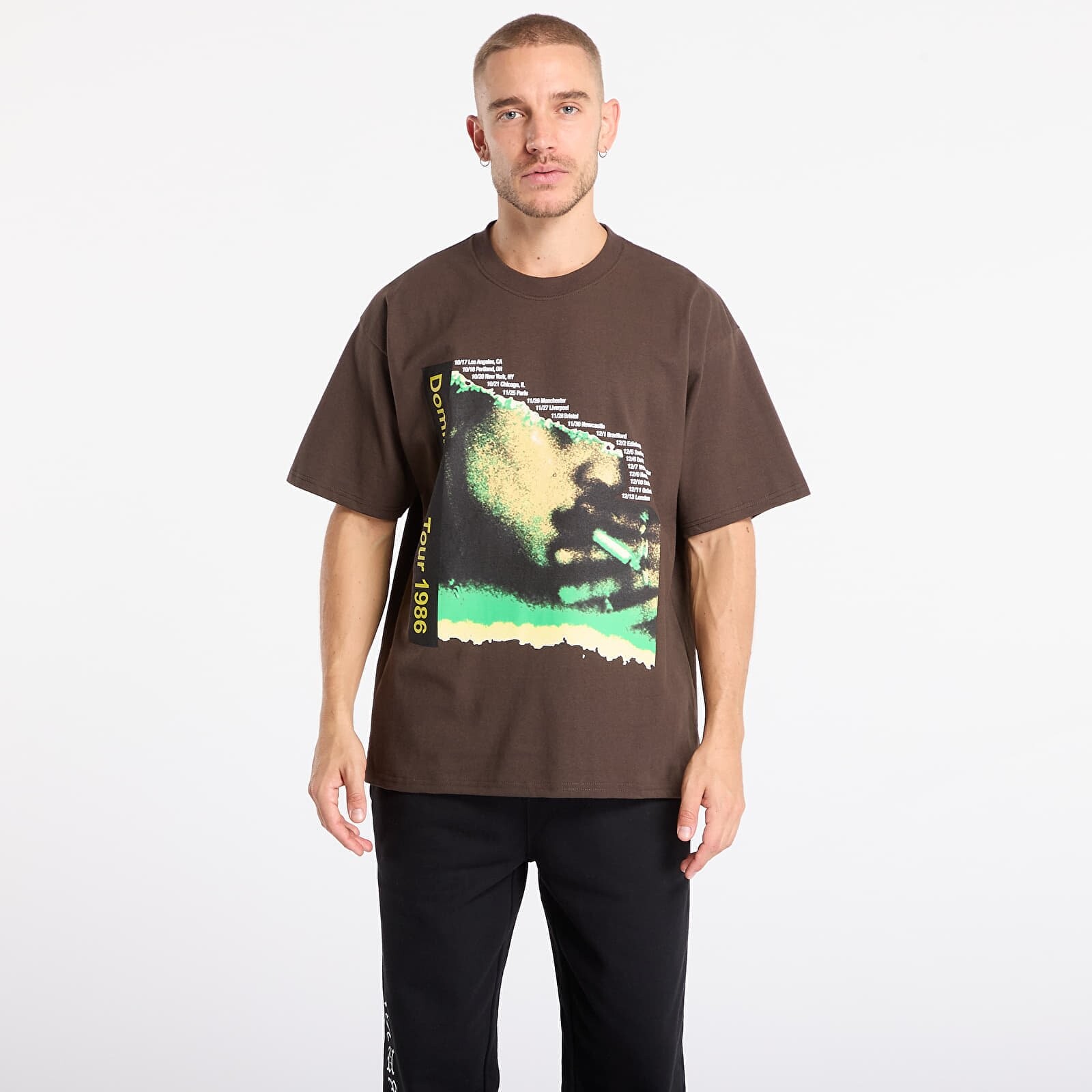 T-shirt PLEASURES Domination T-Shirt Brown L