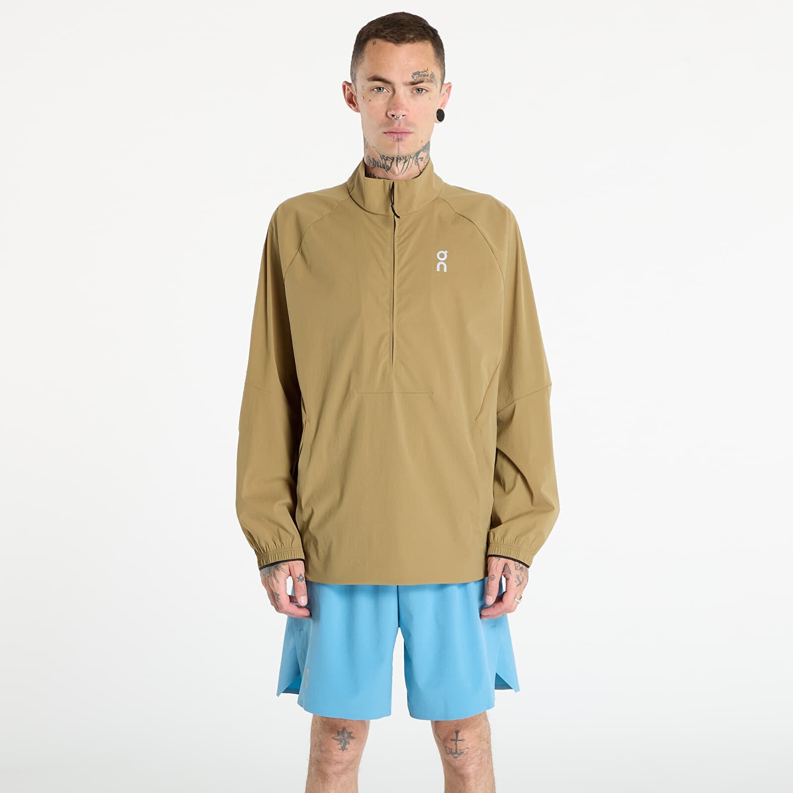 Jacket On All-Day 1/2 Zip Jacket Beige/ Khaki L