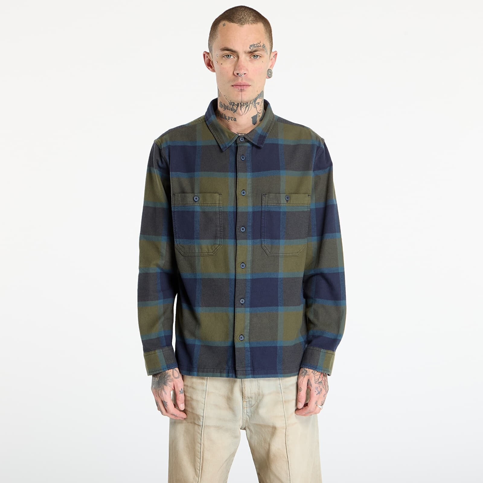 Shirt Vans Larkspur Plaid Flannel Grape Leaf/Pari XL