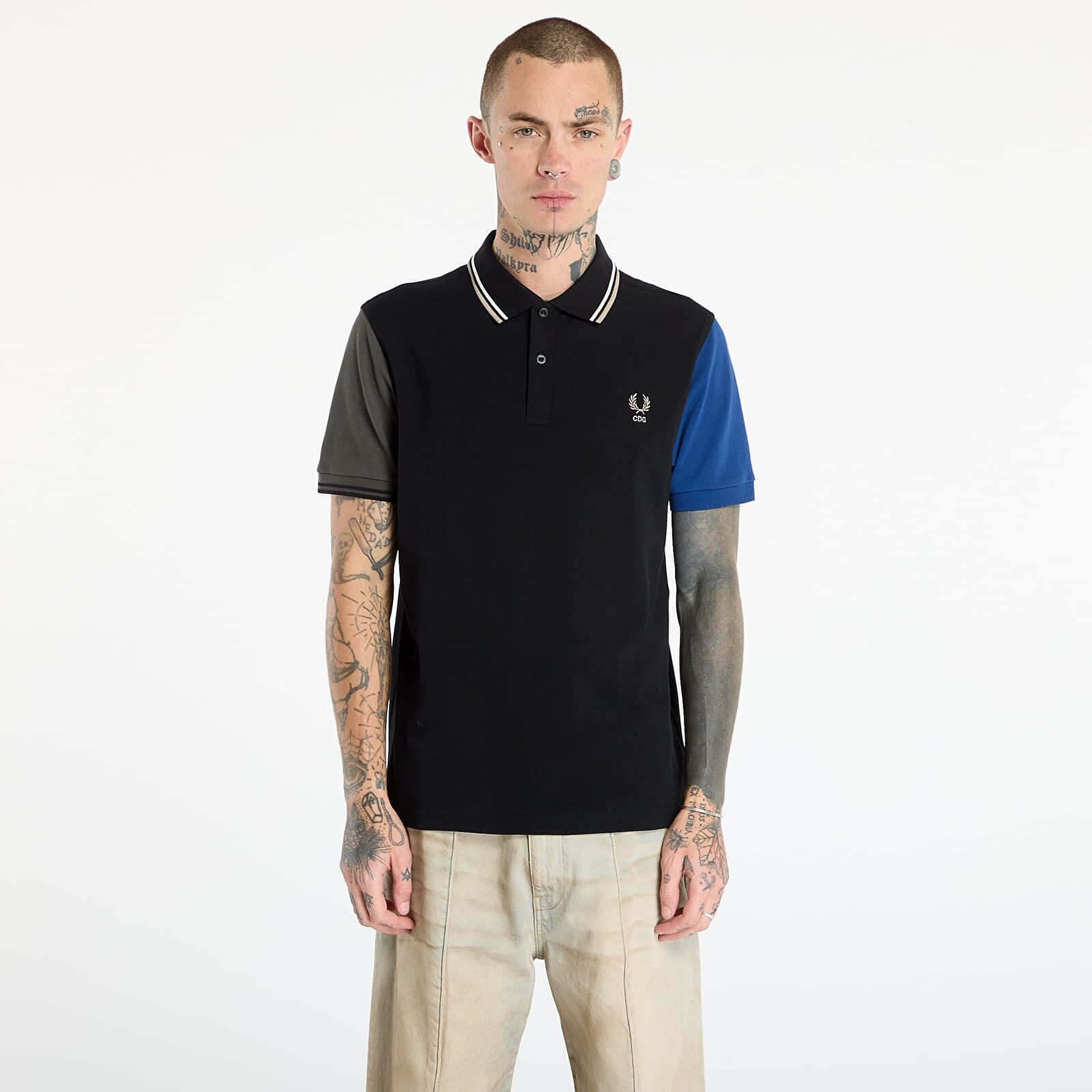 T-shirt Comme des Garçons SHIRT x Fred Perry Polo Knit Black S