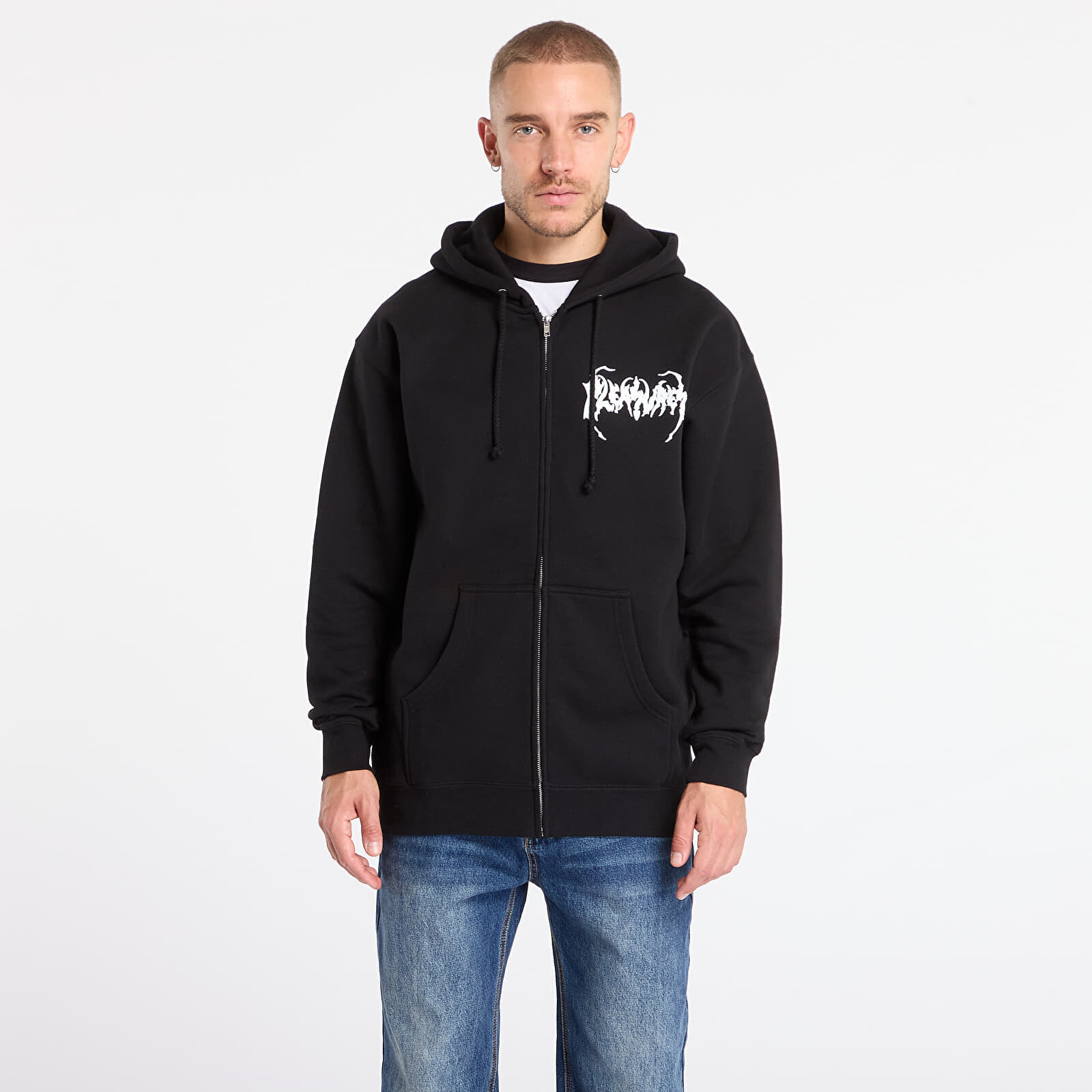 Sweatshirt PLEASURES Pond Zip Hoodie Black S