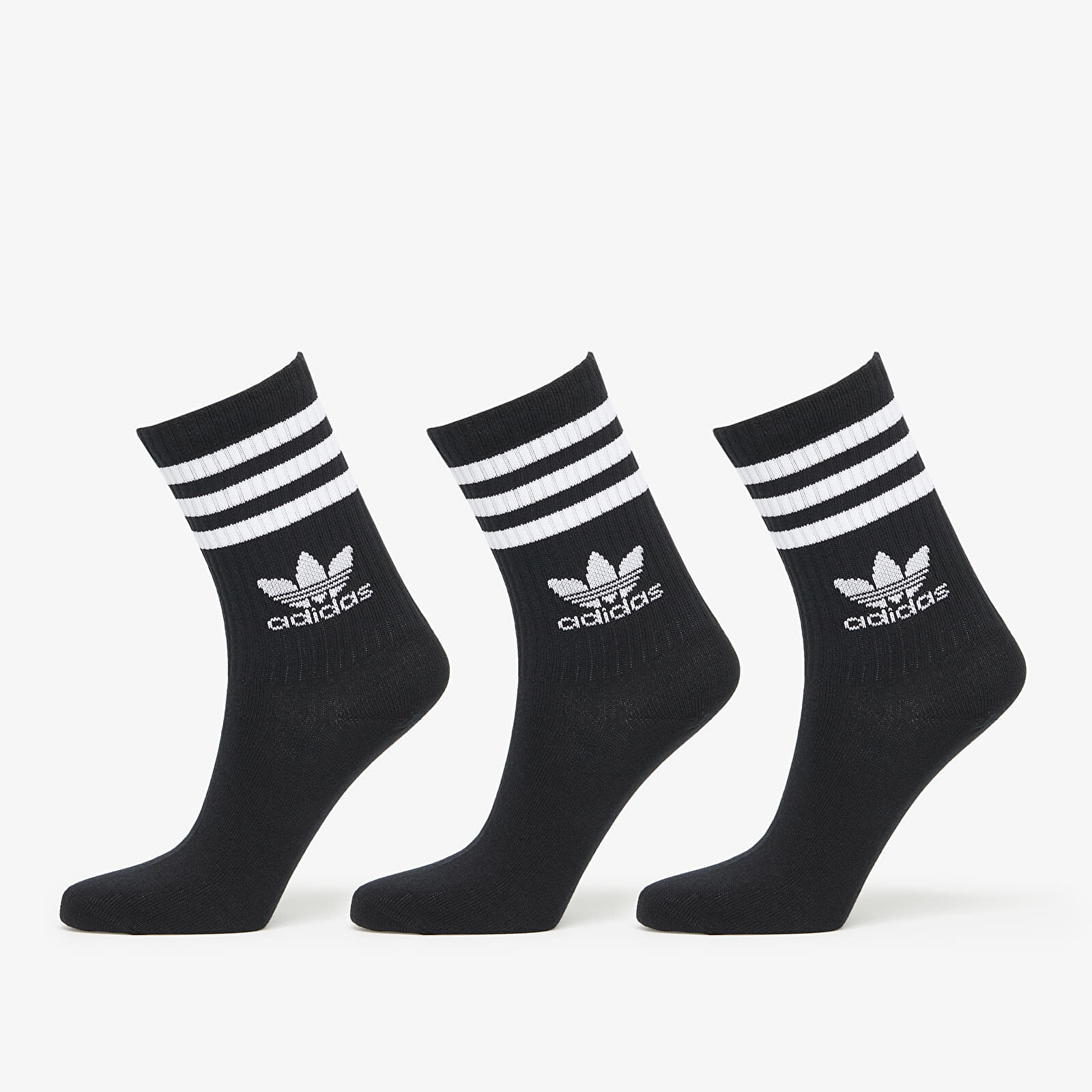 adidas Crew Sock 3-pack Black L
