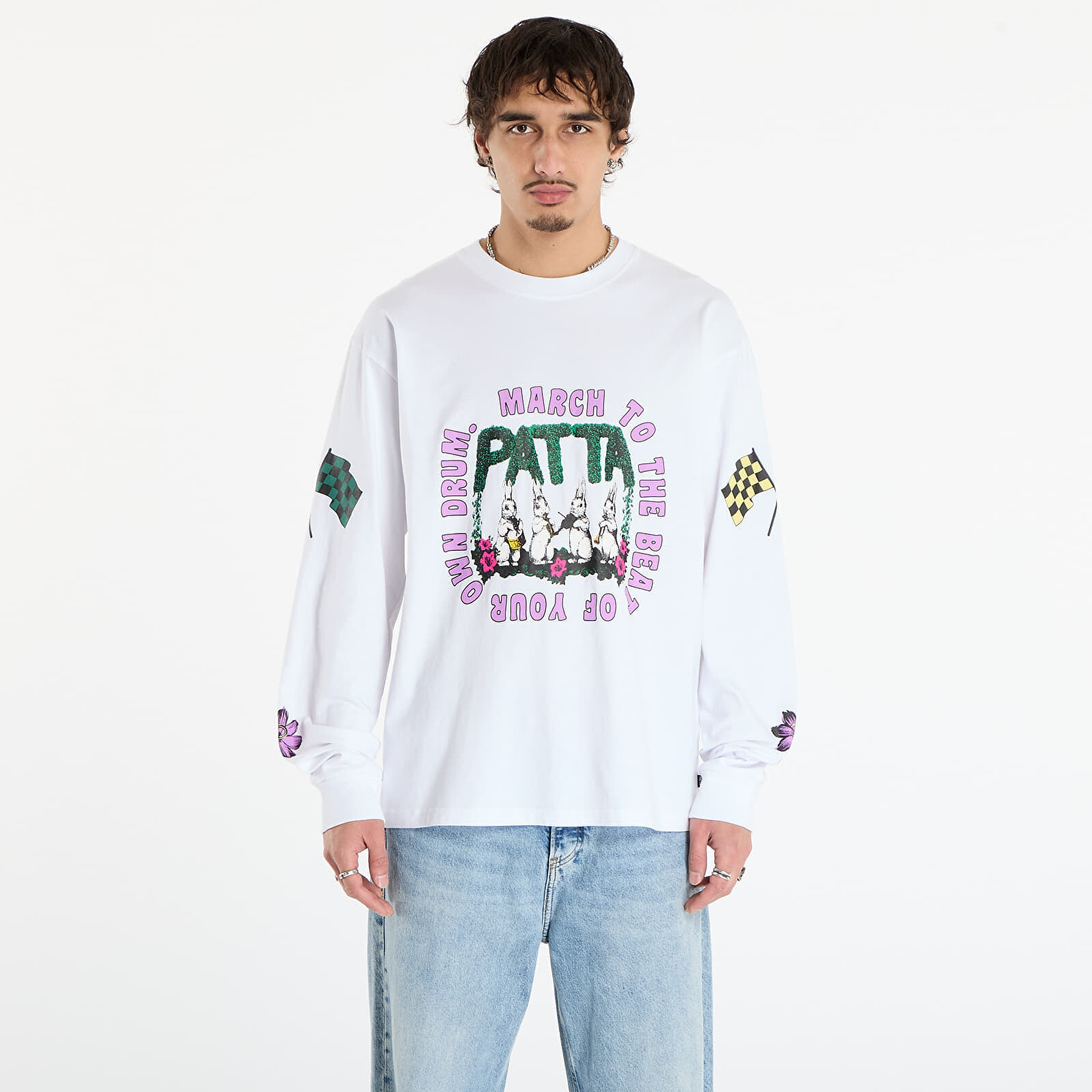 T-shirt Patta Own Your Own Mind Long Sleeve T-Shirt UNISEX White L