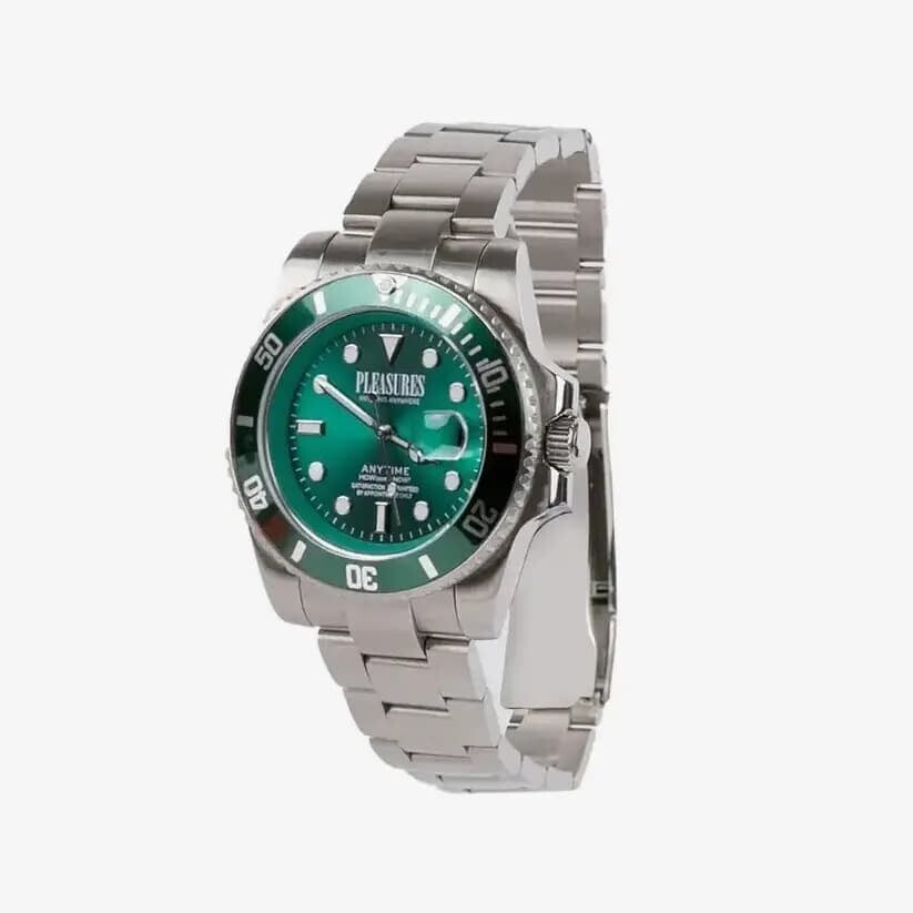 Watch PLEASURES Anytime Watch Silver/Green Universal