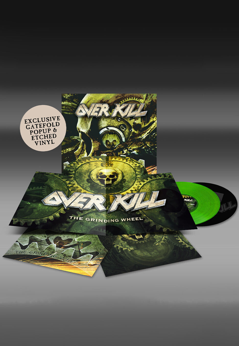 Overkill - The Grinding Wheel Ltd. Green - Colored 2 PopUp Vinyl