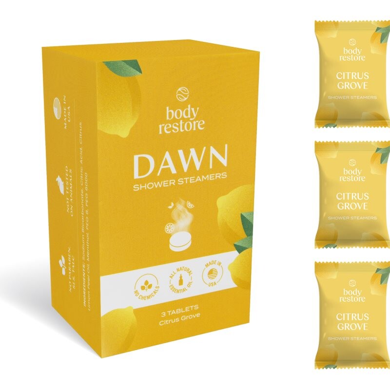 Body Restore Dawn shower tablets fragrance Citrus Groove 3 pc